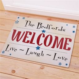 Live Laugh Love Stars Doormat